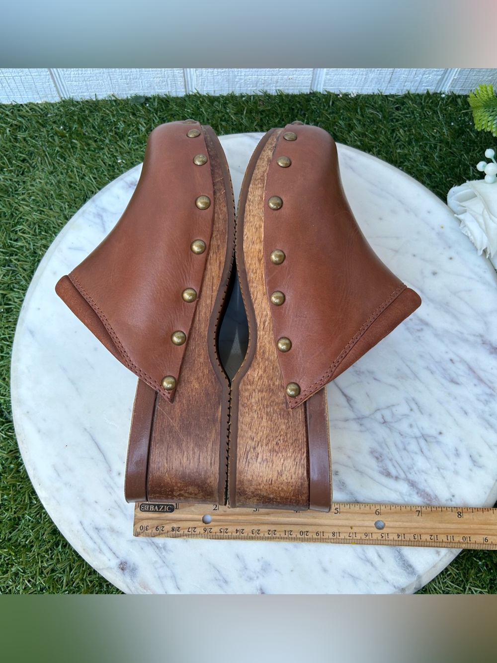 Dansko Andie 
$220 women size 37 US 6-6.5 gently used
Color Tan Calf Mule - Picture 7 of 16